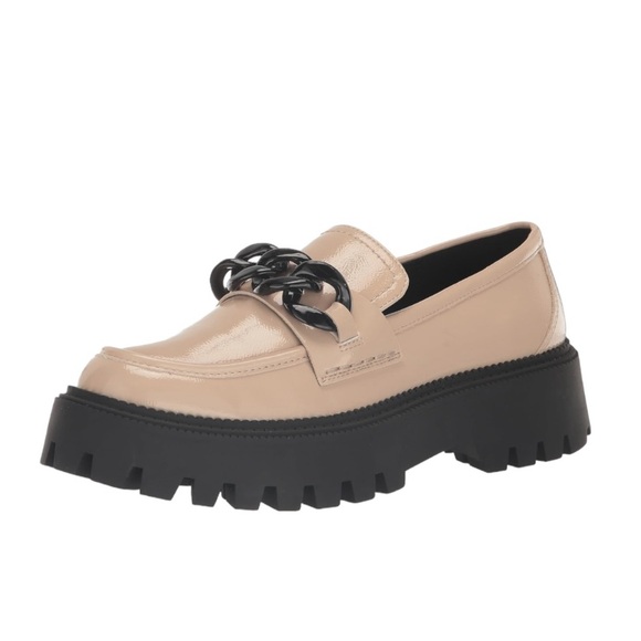 DV by Dolce Vita Shoes - Dolce Vita Lug Sole Larazzo Platform Loafer Shoe Beige Size 9 NWT